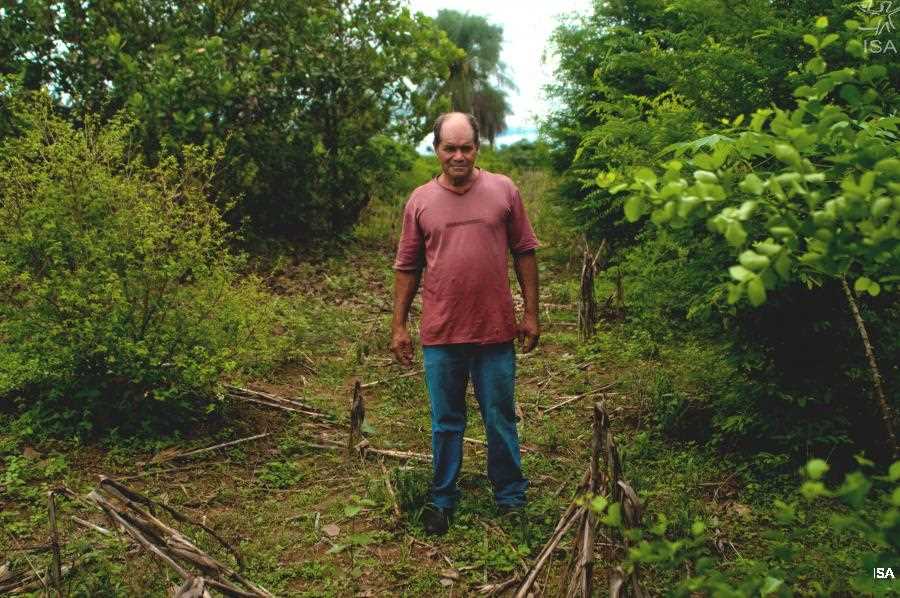Acrísio dos Reis, em sua propriedade, em Canabrava do Norte (MT). Agricultor está recuperando sua APP e espera ser recompensado | ISA
