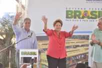 Na visita que fez a MS, em abril, Dilma enfrentou protestos de ruralistas (Foto: João Garrigó)