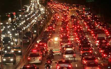 Tráfico vehicular en Sao Paulo. Imagen: Factor Noticia