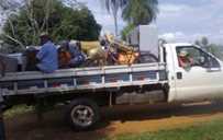 Funcionários da propriedade já tiram os pertences do local (Foto: Jorge Luiz/Rádio Sua Alternativa)