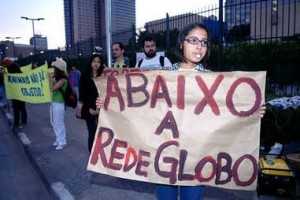 Protesto contra a Rede Globo