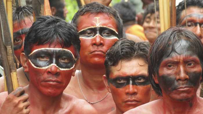 Manifestação promovida pela Hutukara para retirada dos fazendeiros da região do Ajarani, Terra Indígena Yanomami Foto: Moreno Saraiva/ISA, 2013