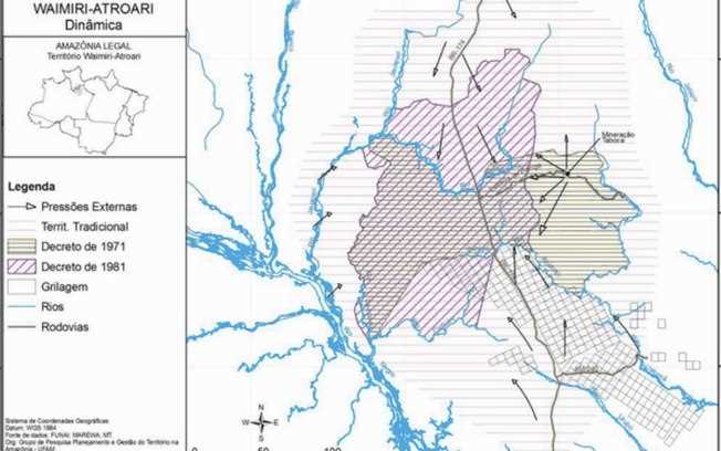 Grupo Planejamento e Gestão do Território na Amazônia – UFAM  Mapa da Terra Indígena decretada por Figueiredo em 1981. Grupos indígenas foram os mais prejudicados pela política de ocupação da Amazônia no regime militar