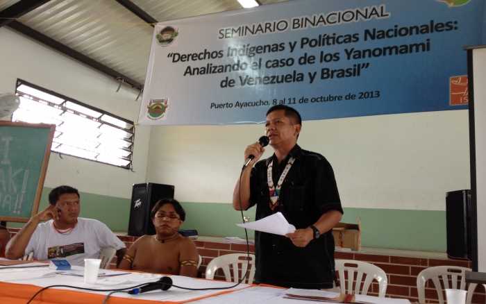 Gregorio Mirabal, coordenador da Orpia (Org. dos Povos Indígenas da Amazônia)|Marcos-Wesley-ISA