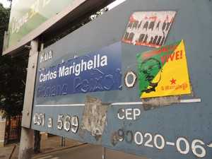Revolucionário Carlos Marighella foi um dos homenageados (Foto: Daniel Bittencourt/G1)