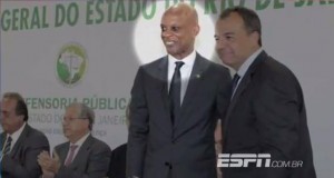 O defensor chefe da Defensoria Privatizada, Nilson Bruno, e o ex-governador do estado, Sérgio Cabral