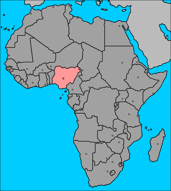 nigeria no mapa da africa