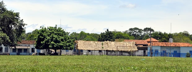 Sede administrativa da aldeia umutina, na reserva do Mato Grosso. Foto: Ericksen Vital/G1