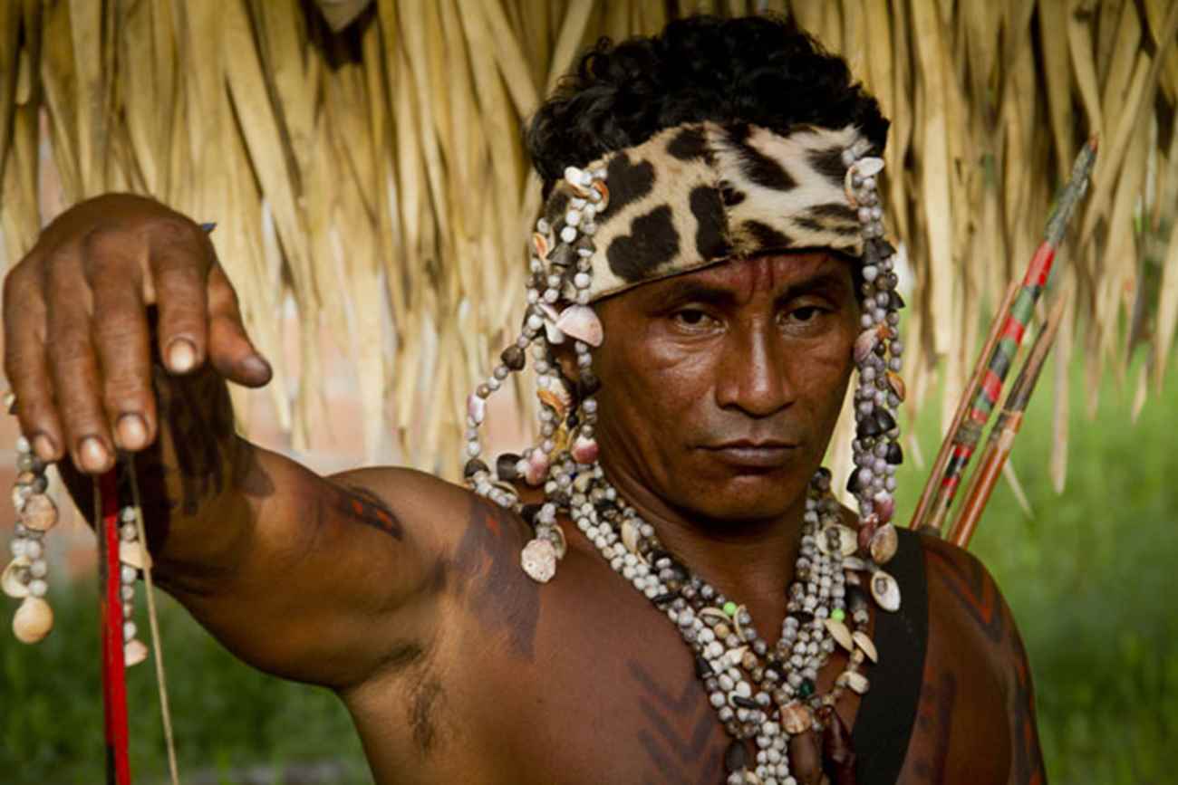O índio Mura Tamilton da Silva, 42 anos, mora na comunidade há quatro anos. (Alberto César Araújo /FotoAmazonas)