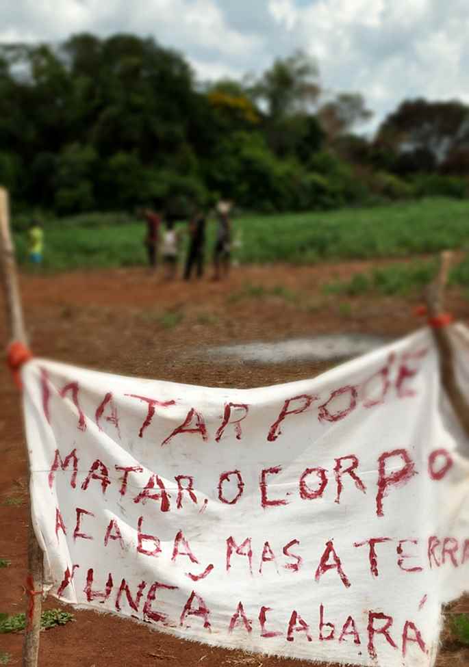 Comunidade Guaiviry, alvo de agentes da Gaspem. Dono de empresa permanece preso por morte de indígena - Foto: Ascom MPF/MS