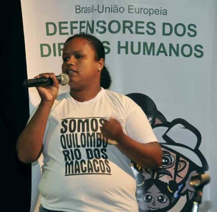 Rosimeire dos Santos , liderança do Quilombo Rio do Macaco/Bahia