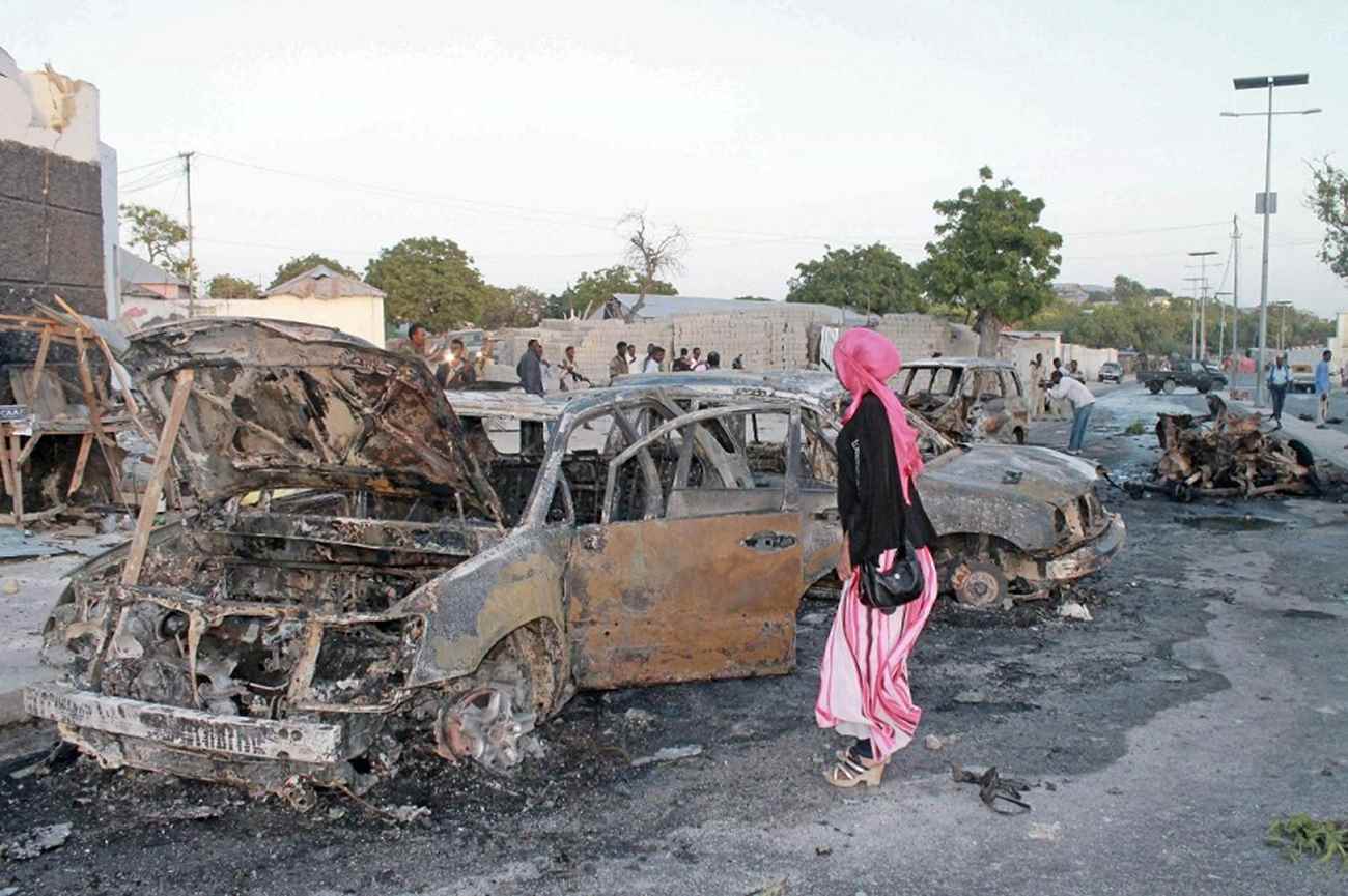 Ataque do grupo terrorista Al Shabab em Mogadiscío, capital da Somália, em janeiro de 2015 - Agência Efe