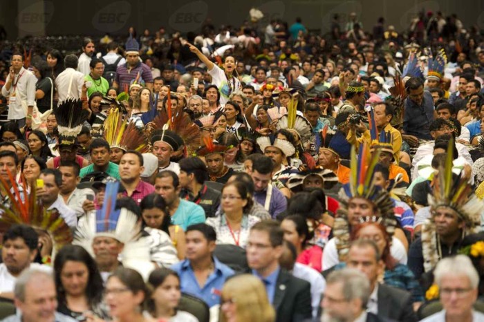 Brasília - Representantes indígenas, de governo e sociedade civil se reúnem em Brasília para a 1ª Conferência Nacional de Política Indigenista para propor diretrizes ao Estado brasileiro.(Marcelo Camargo/Agência Brasil)