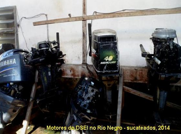 Motores sucateados DSEI Rio Negro 