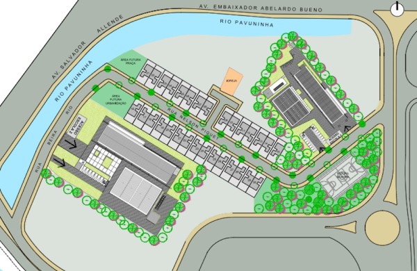 Plano da Prefeitura para a Vila Autódromo. Imagem da Prefeitura do Rio